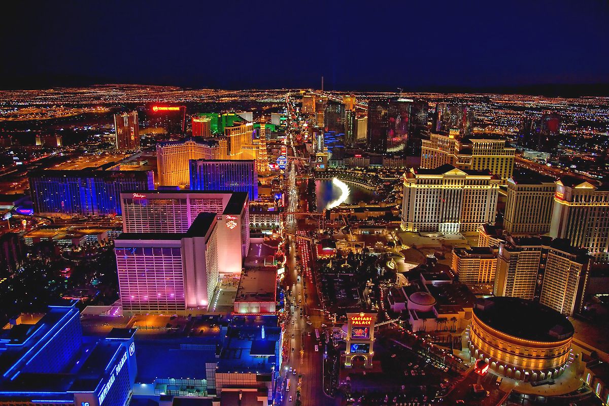 Survol de nuit du Strip de Las Vegas en hélicoptère